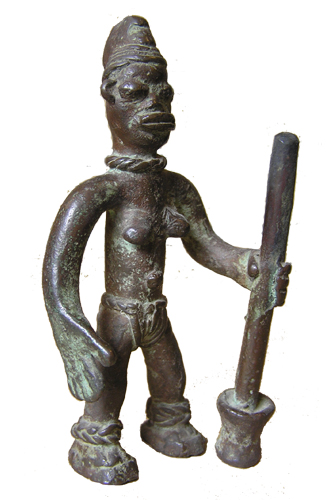 Figure 008032 Bwaiwehn brass caster brass casting We (Kran) people 
				/ Liberia