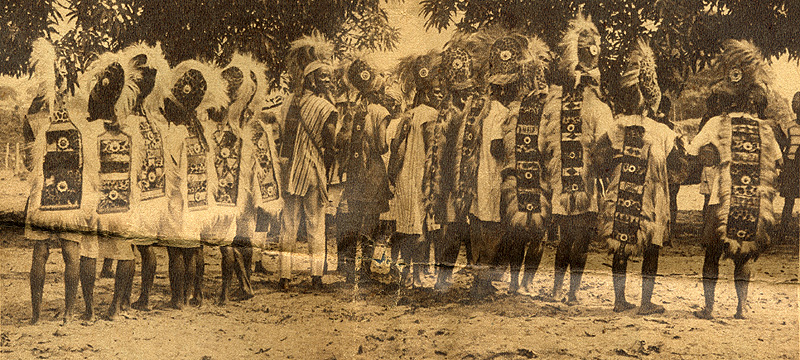 Photograph of Fanga dancers in Liberia